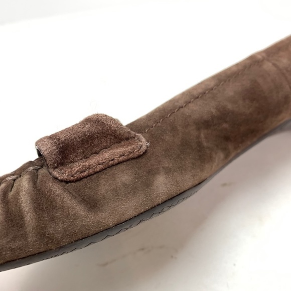 LINEA PAOLO Brown Suede Leather Kitten Heels 9.5 - Picture 7 of 16